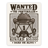 Crit Stones Wanted Partykiller Sticker