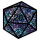 Crit Stones Holographic Mosaic D20 Sticker