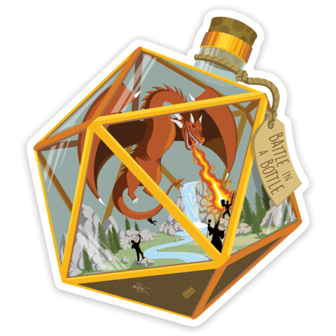 Crit Stones Battle in a Bottle Sticker