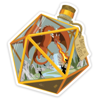 Crit Stones Battle in a Bottle Sticker