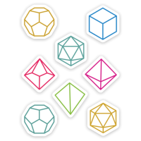 Crit Stones Minimal DnD Sticker