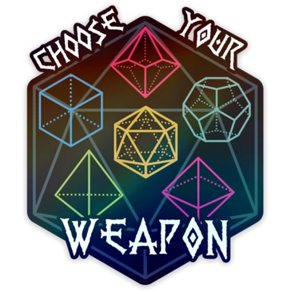 Crit Stones Choose Your Weapon Sticker