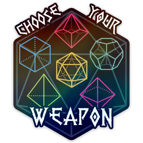 Crit Stones Choose Your Weapon Sticker