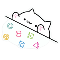Crit Stones Bongo Dice Cat Sticker