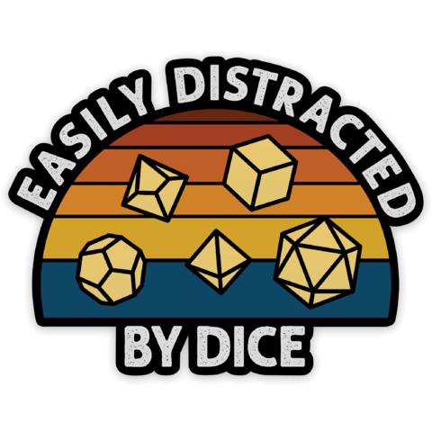 Crit Stones Easily Distracted Sticker
