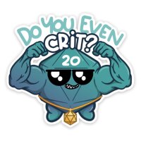 Crit Stones Do You Even Crit? Sticker