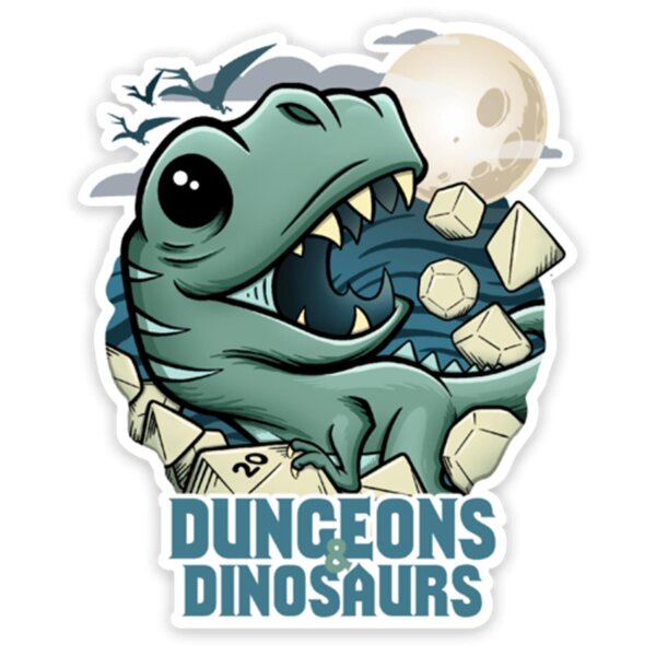 Crit Stones Dungeons and Dinosaurs Sticker