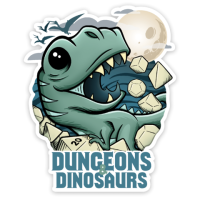 Crit Stones Dungeons and Dinosaurs Sticker