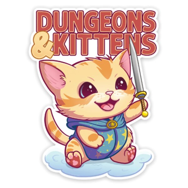 Crit Stones Dungeons & Kittens Sticker