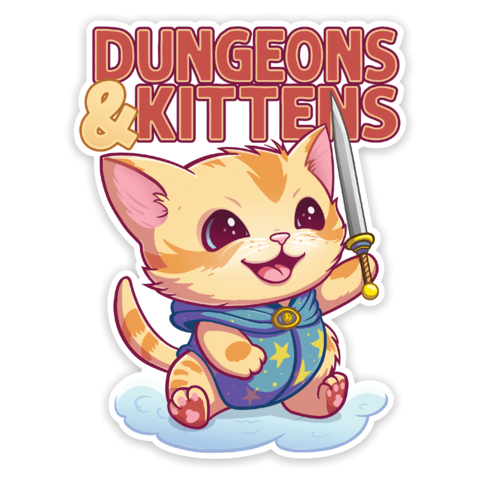 Crit Stones Dungeons & Kittens Sticker