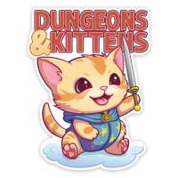 Crit Stones Dungeons & Kittens Sticker