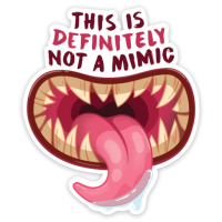 Crit Stones Transparent Not a Mimic Sticker