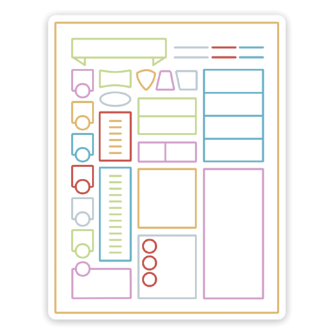 Crit Stones Minimal Character Sheet Sticker