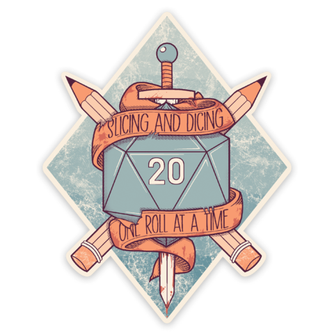 Crit Stones Slicing and Dicing Sticker