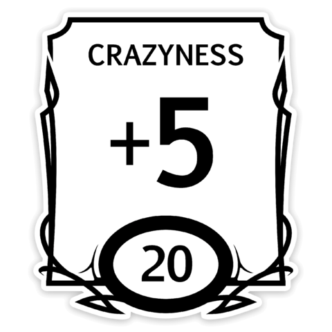 Crit Stones Stat Block Crazy Sticker