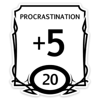 Crit Stones Stat Block Procrastination Sticker