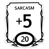 Crit Stones Stat Block Sarcasm Sticker