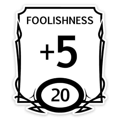 Crit Stones Stat Block Foolishness Sticker