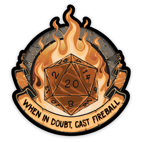 Crit Stones When in Doubt Sticker