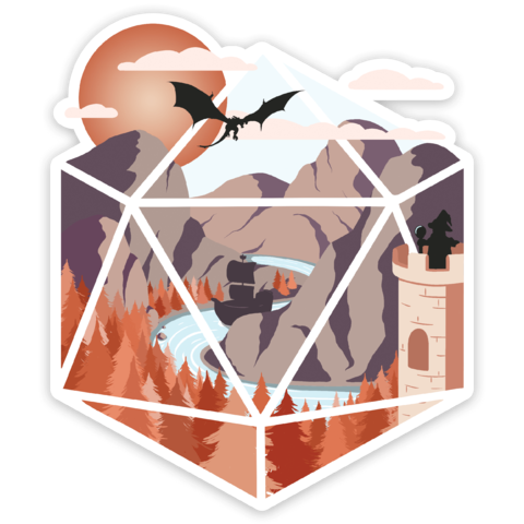 Crit Stones The Arrival d20 Sticker