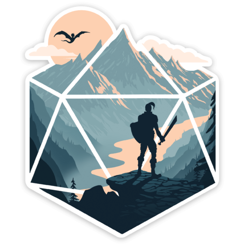 Crit Stones The d20 Champion Sticker