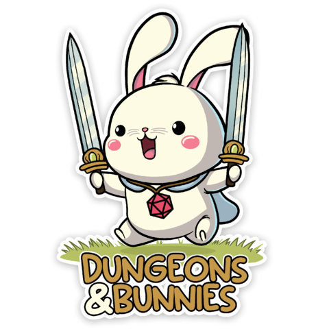 Crit Stones Dungeons and Bunnies Sticker