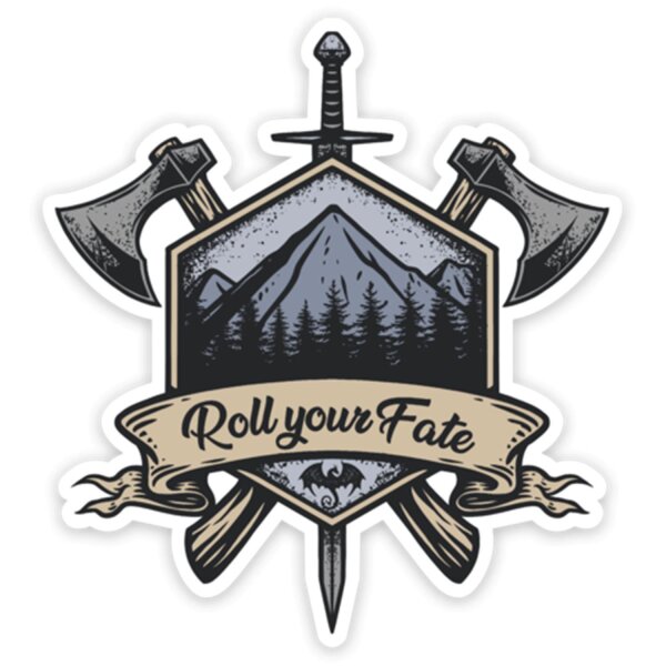 Crit Stones Roll Your Fate Sticker