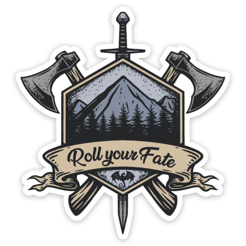 Crit Stones Roll Your Fate Sticker