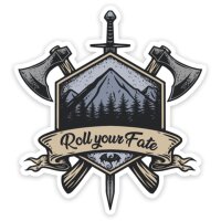 Crit Stones Roll Your Fate Sticker