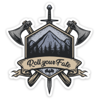 Crit Stones Roll Your Fate Sticker