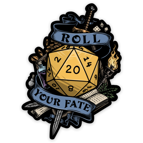 Crit Stones Roll Your Fate 2 Sticker
