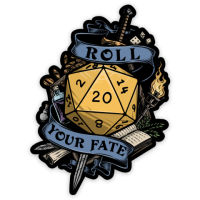 Crit Stones Roll Your Fate 2 Sticker