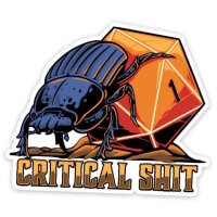 Crit Stones Critical Shit Sticker