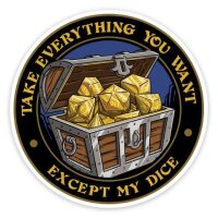 Crit Stones Except My Dice Sticker
