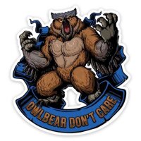 Crit Stones Owlbear Dont Care Sticker