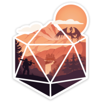 Crit Stones The D20 Hero Sticker