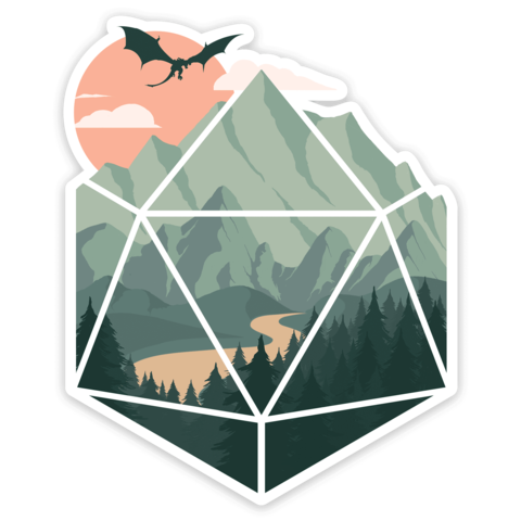 Crit Stones A D20 Scene Sticker