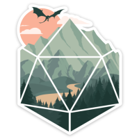 Crit Stones A D20 Scene Sticker
