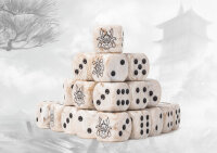 Conquest Yoroni Logo on Parchment Marbled Dice - 24 per pack