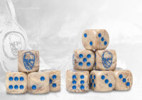 Conquest Spires Logo on Lunar Marbled Dice with Black...