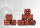 Conquest Dweghom Logo on Red Marbled Dice with Orange Pips - 24 per pack