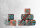 Conquest Old Dominion Logo on Brown Marbled Dice with Turquoise Pips - 24 per pack