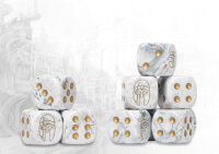 Conquest City States Logo on Light Grey Marbled Dice with...