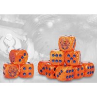Conquest Weaver Courts Logo on Peach Marbled Dice with...