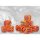 Conquest Weaver Courts Logo on Peach Marbled Dice with Navy Blue Pips- 24 per pack