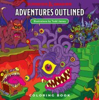 D&D - Adventures Outlined Coloring Book