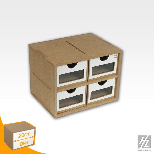 HobbyZone Schubladenmodul schmall x 4 - OMs01a