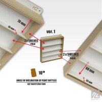HobbyZone Hängeregal für Farben (Ø 36...