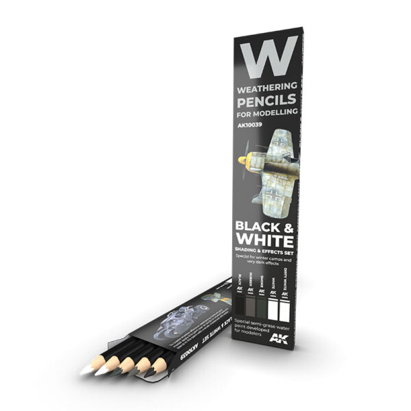 AK Watercolor Pencil Set Black and White