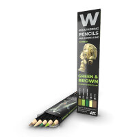 AK Watercolor Pencil Set Green and Brown Camouflages